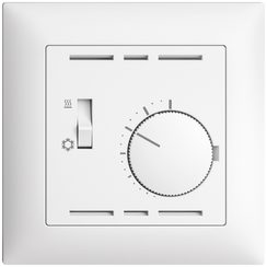 UP-Thermostat EDIZIOdue, mit Schalter Heizen/Kühlen, Tiefe 34mm, 88x88mm, weiss