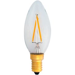 Lampe LED ELBRO E14, C35, 2W, 230V, 220lm, 2400K, 300°, Ø35, blanc, clair