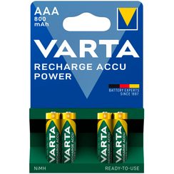 Varta Accu AAA Power 800mAh Micro HR03 Akku 4er Bli