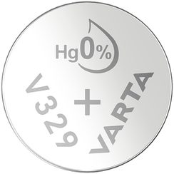 Pile bouton oxyde d'argent VARTA V329, 1.55V, 1pièce