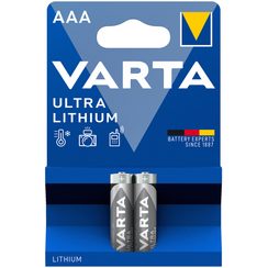 Pile VARTA Ultra Lithium AAA 1.5V blister à 2pièces