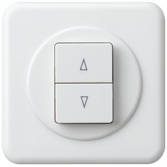Interrupteur pour stores ENC basico blanc avec 2-touches, bornes enf.
