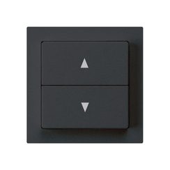 Storenschalter kallysto schwarz mit 2 Funktionstasten Steckklemme